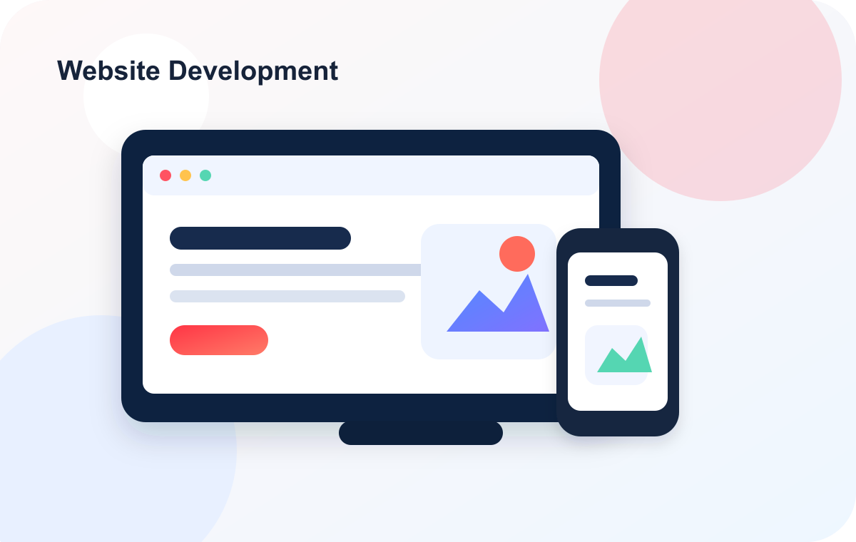 Responsive business website preview on laptop and phone
